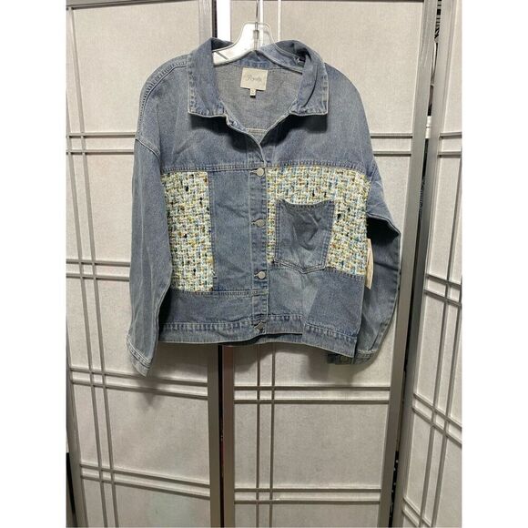 Stylish denim jacket size L NWT - Picture 2 of 9